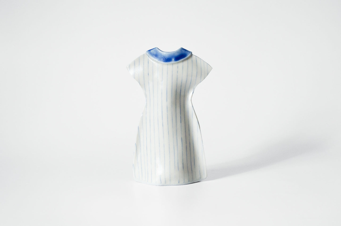 Nerikomi Porcelain Dress Shape Bud Vase