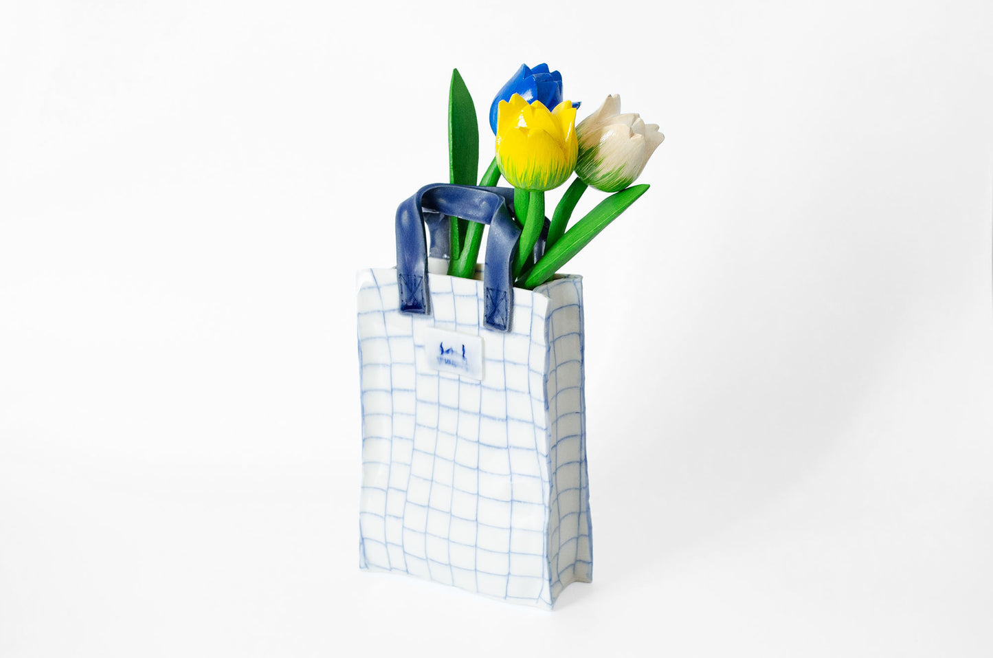 Nerikomi Handbag-Shaped Vase