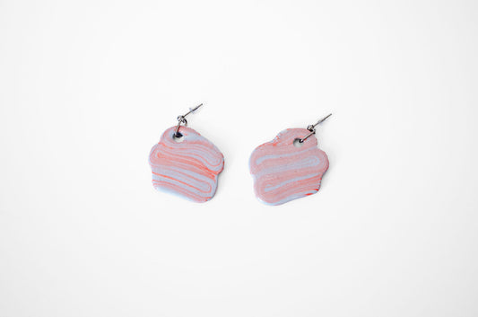 Nerikomi Abstract Wave Earrings