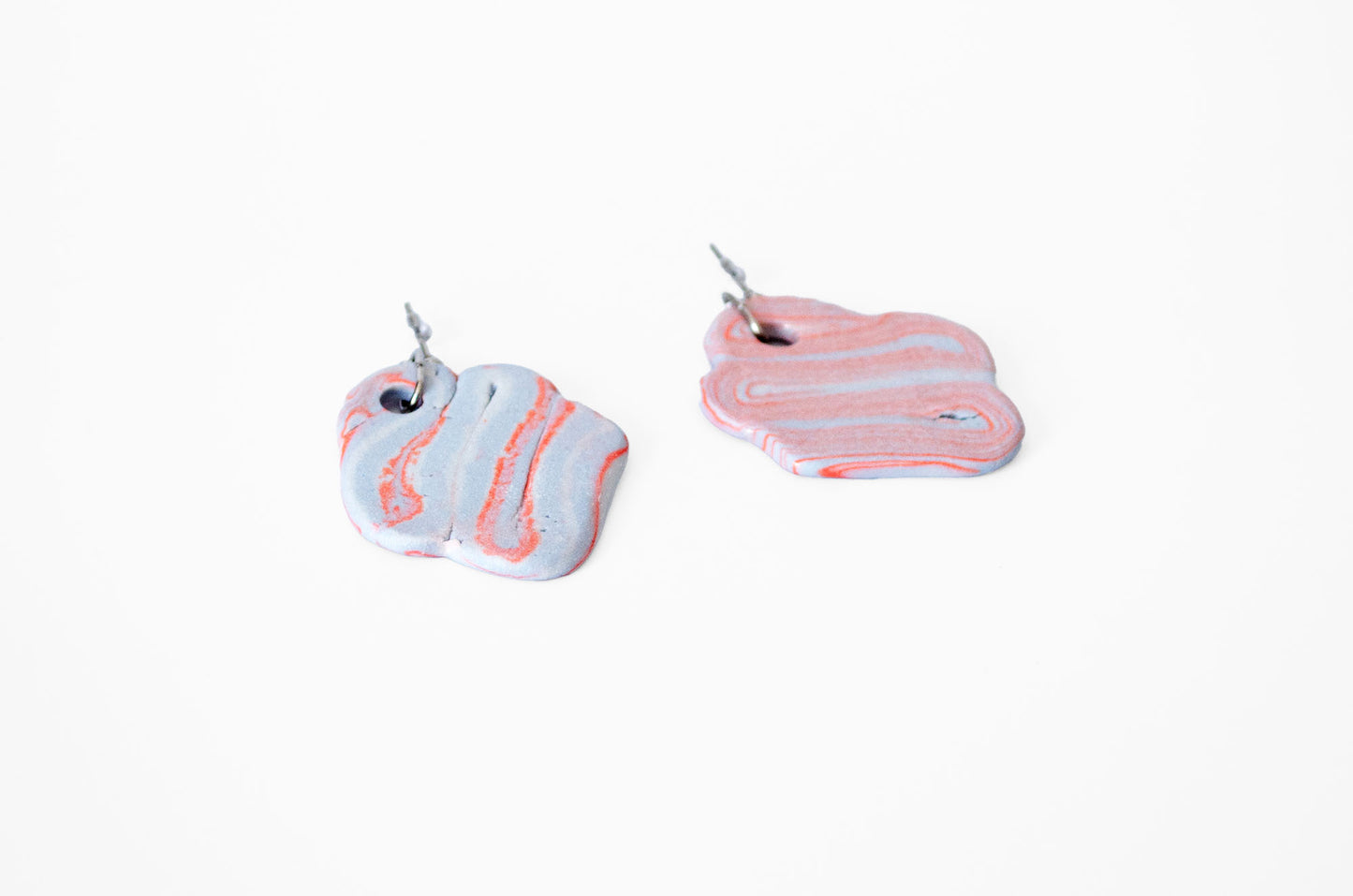 Nerikomi Abstract Wave Earrings