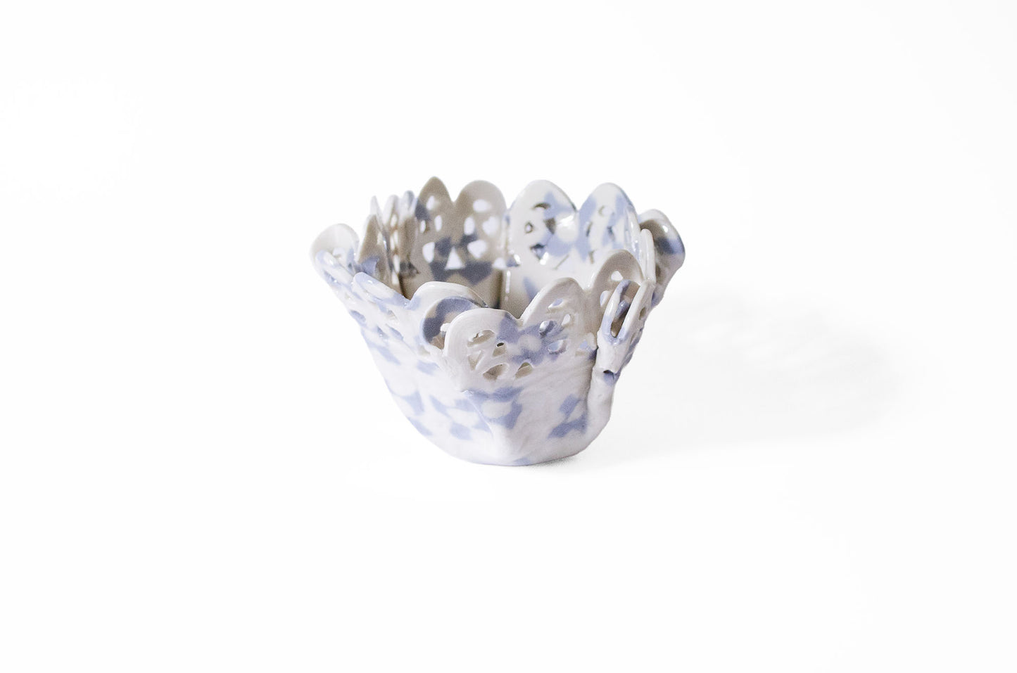 Nerikomi Floral Pattern Lace Candle Holder