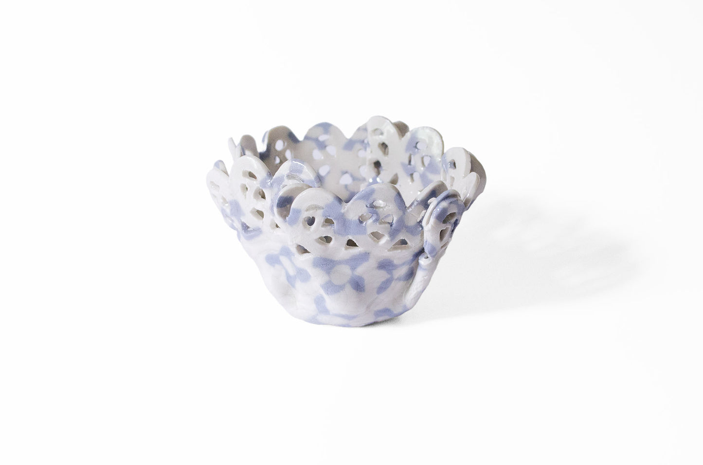 Nerikomi Floral Pattern Lace Candle Holder