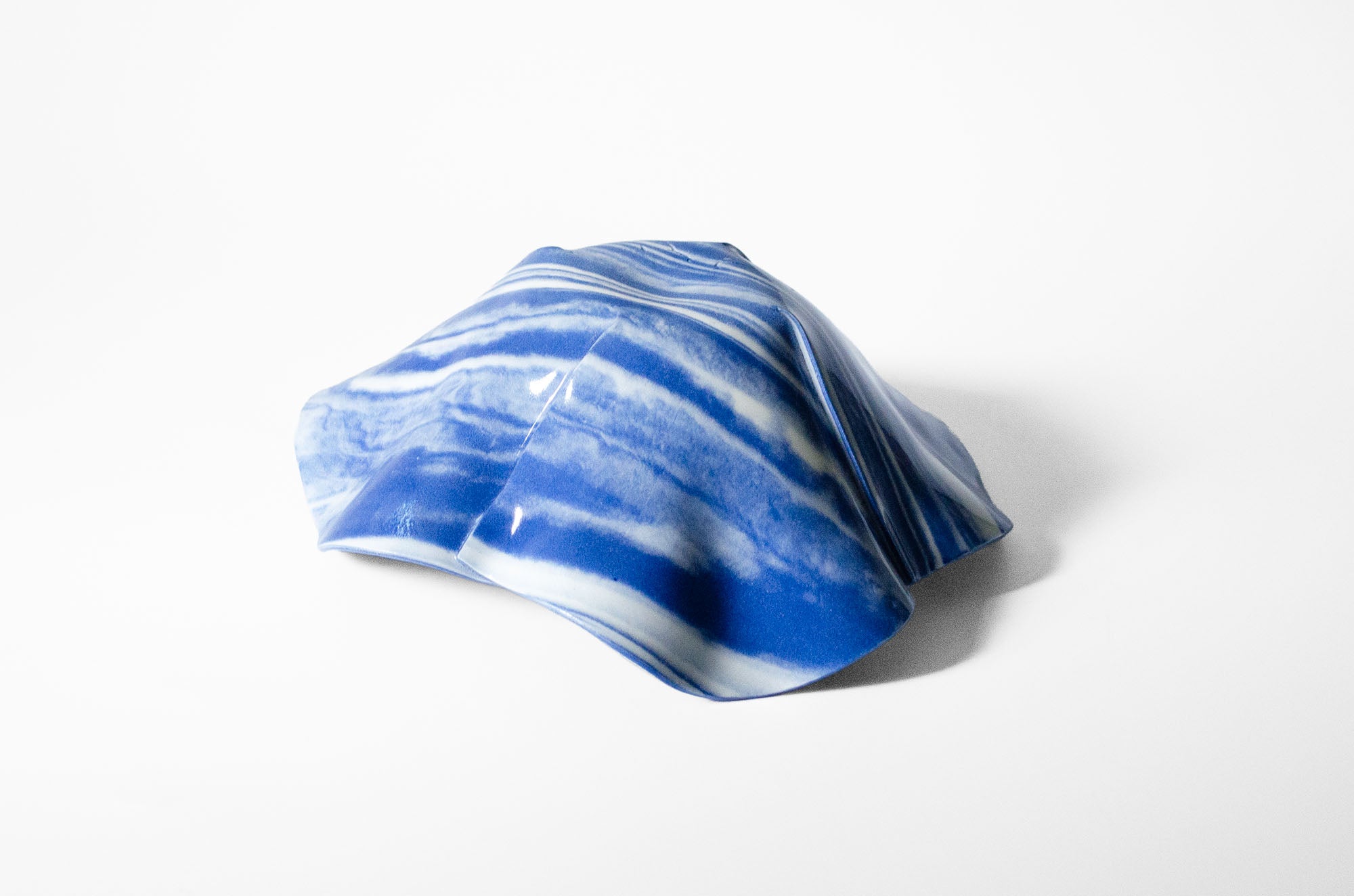 Origami Pottery Neriage Ruffle Bowl