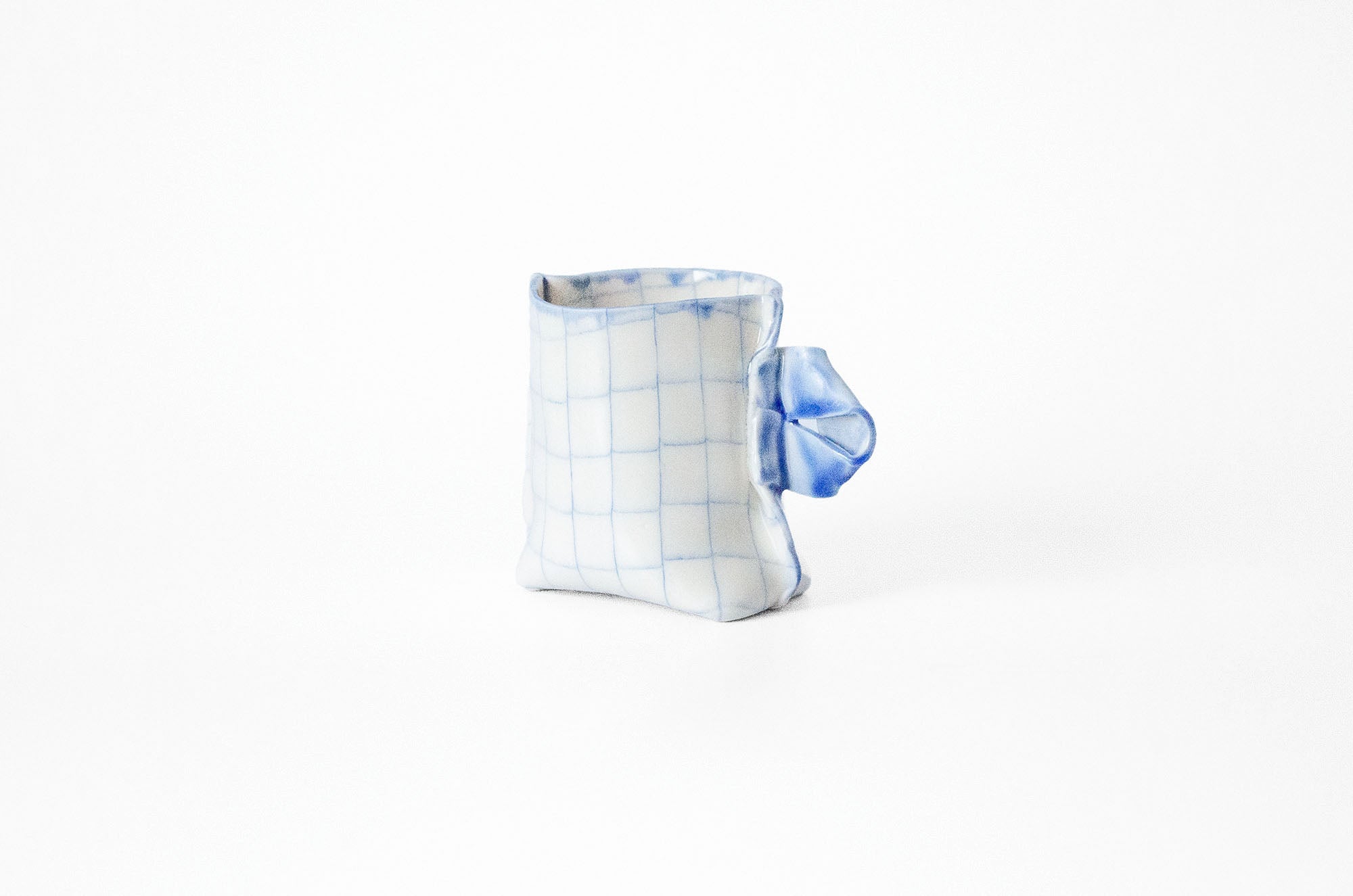 Nerikomi Check Pattern Origami Teacup