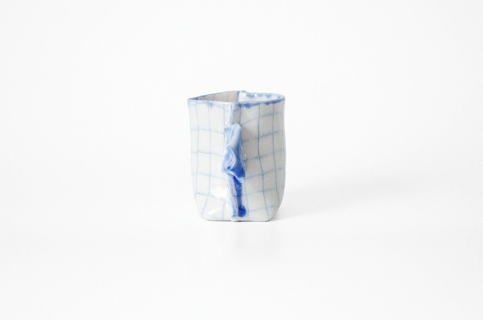 Nerikomi Check Pattern Origami Teacup