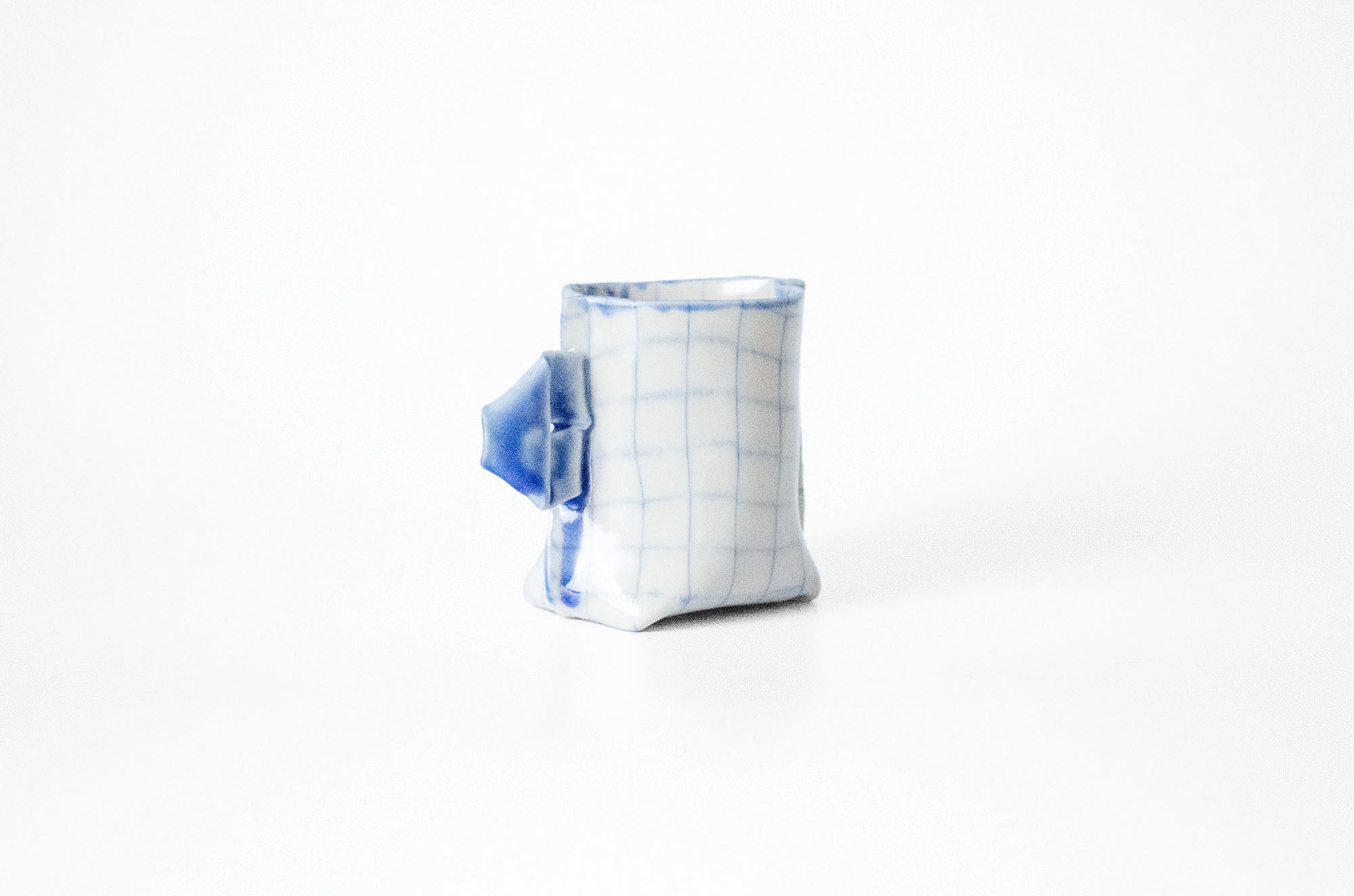Nerikomi Check Pattern Origami Teacup
