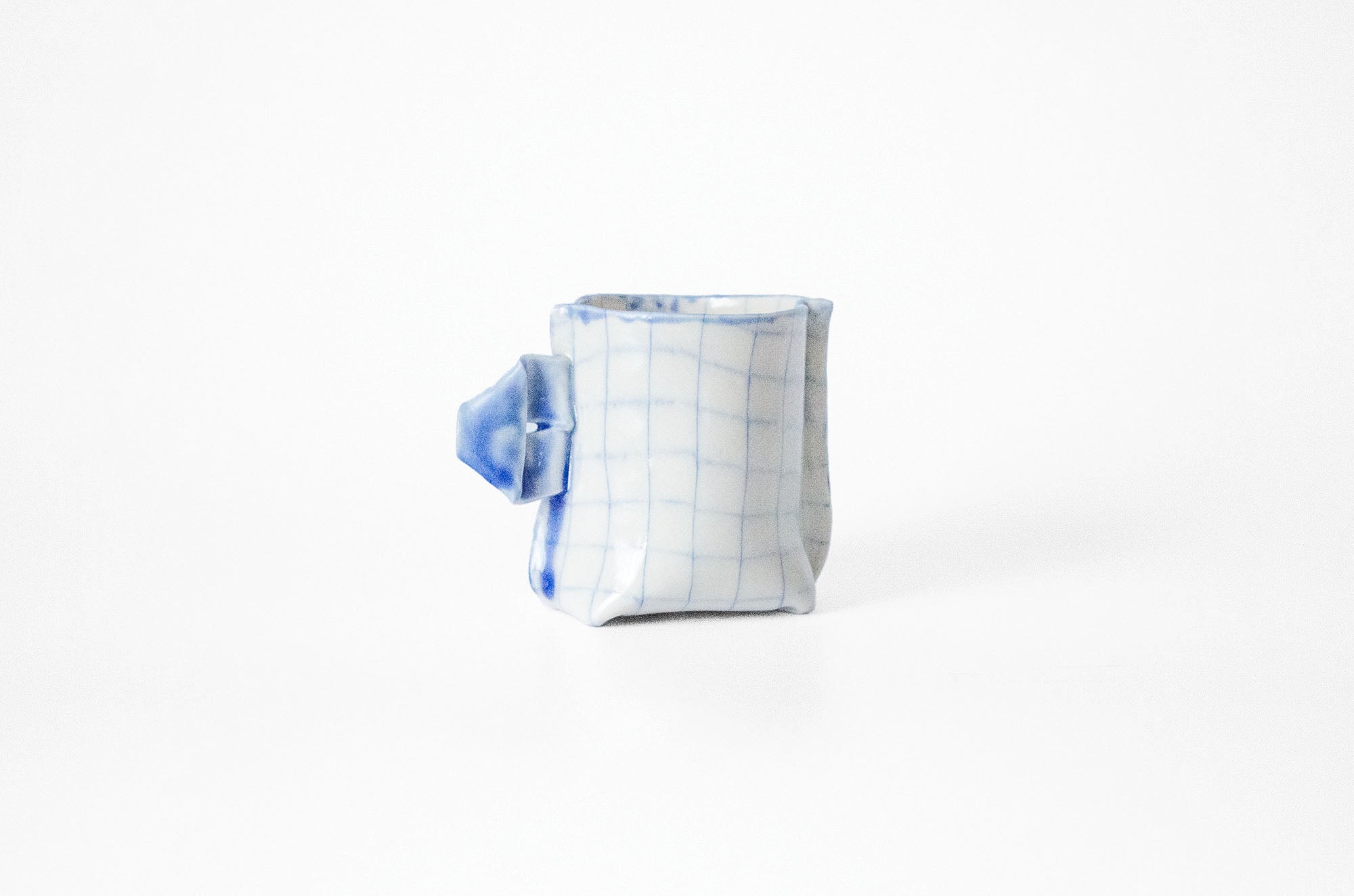 Nerikomi Check Pattern Origami Teacup