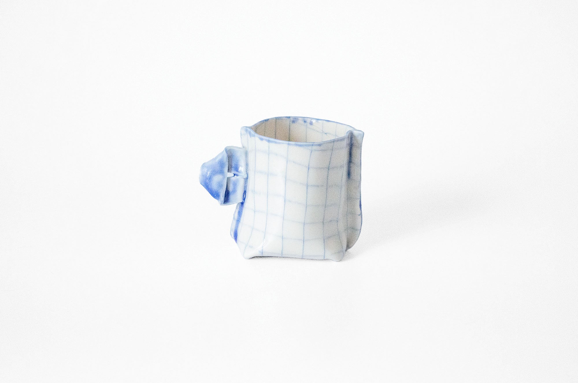 Nerikomi Check Pattern Origami Teacup
