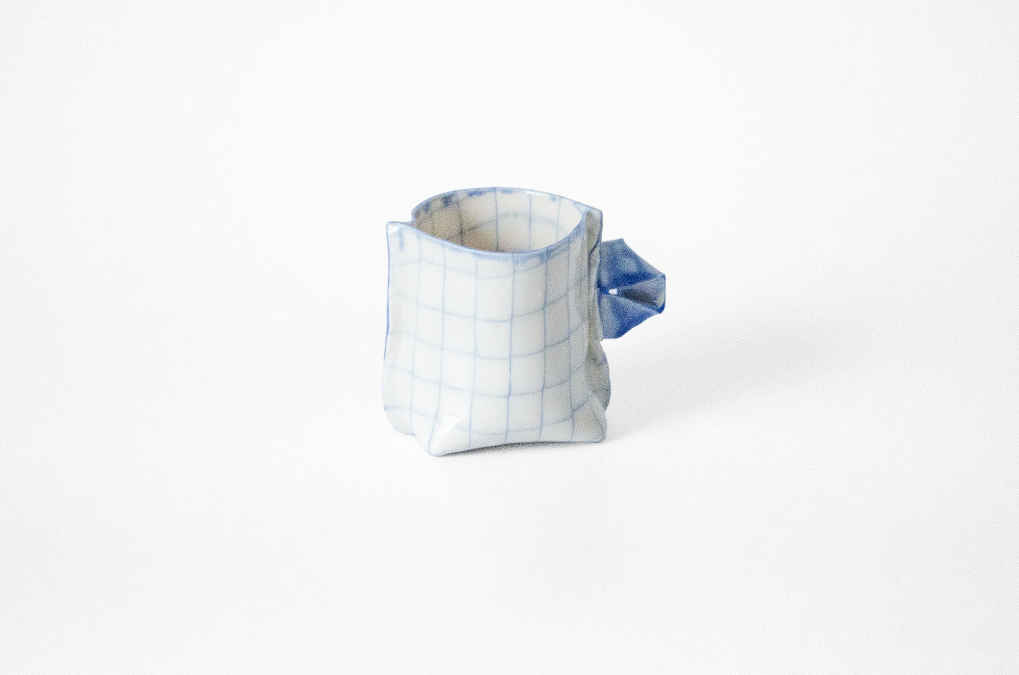 Nerikomi Check Pattern Origami Teacup