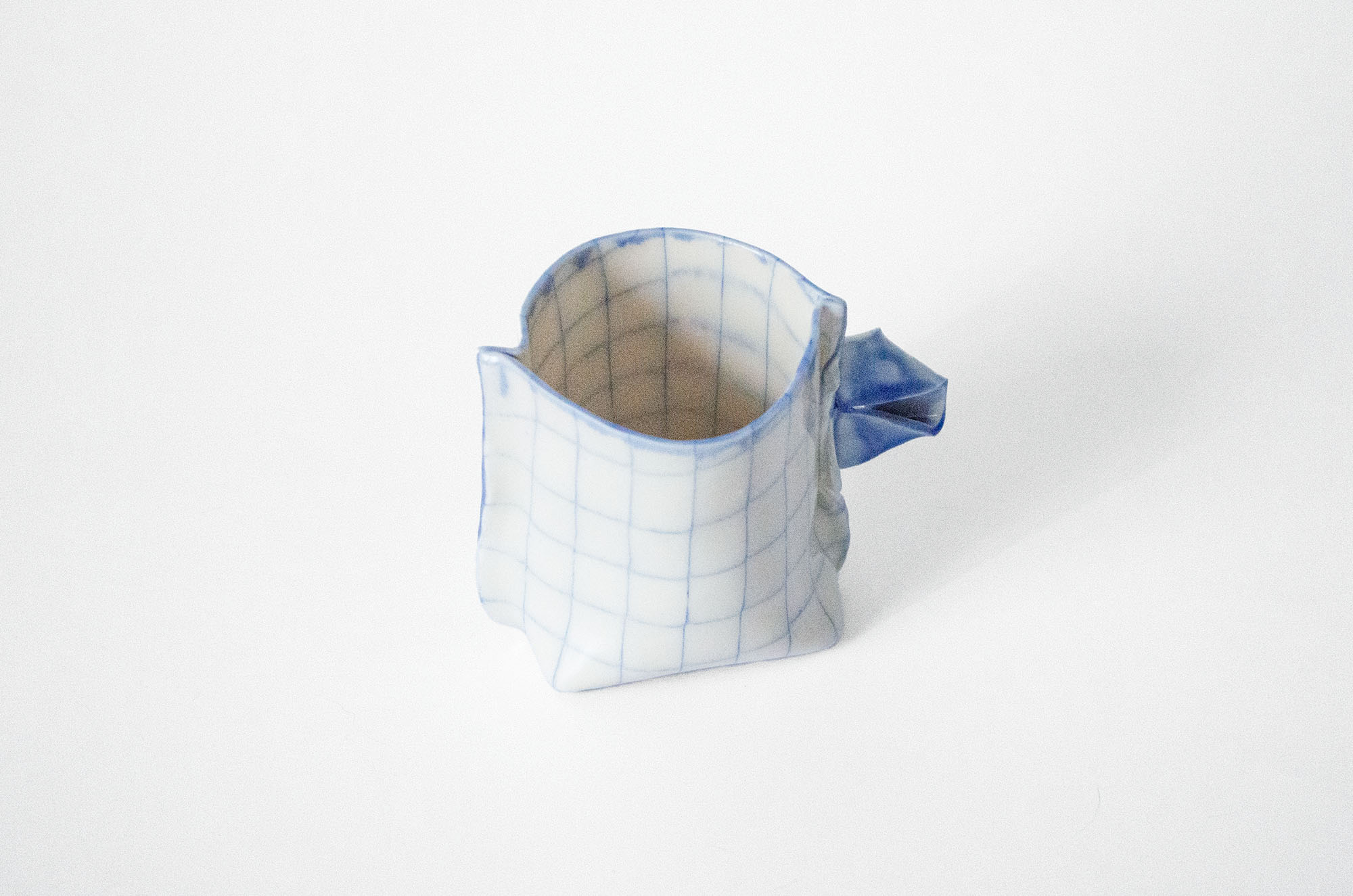 Nerikomi Check Pattern Origami Teacup