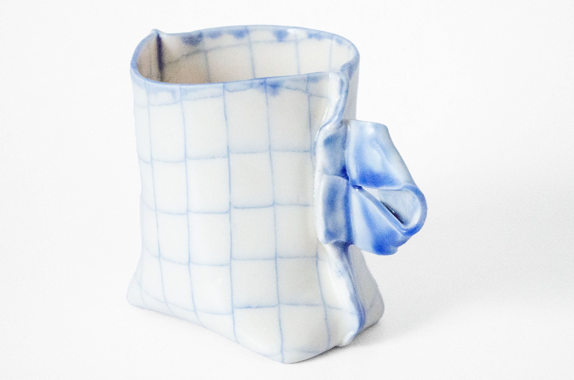 Nerikomi Check Pattern Origami Teacup