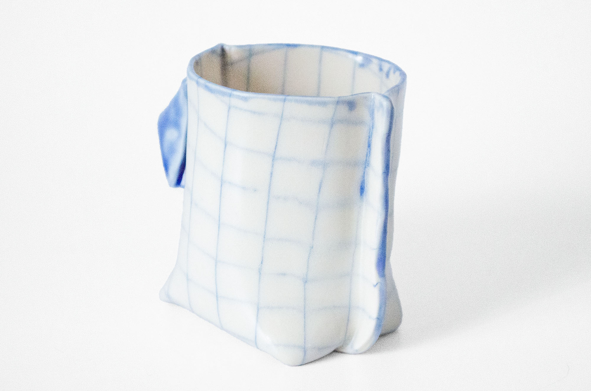 Nerikomi Check Pattern Origami Teacup