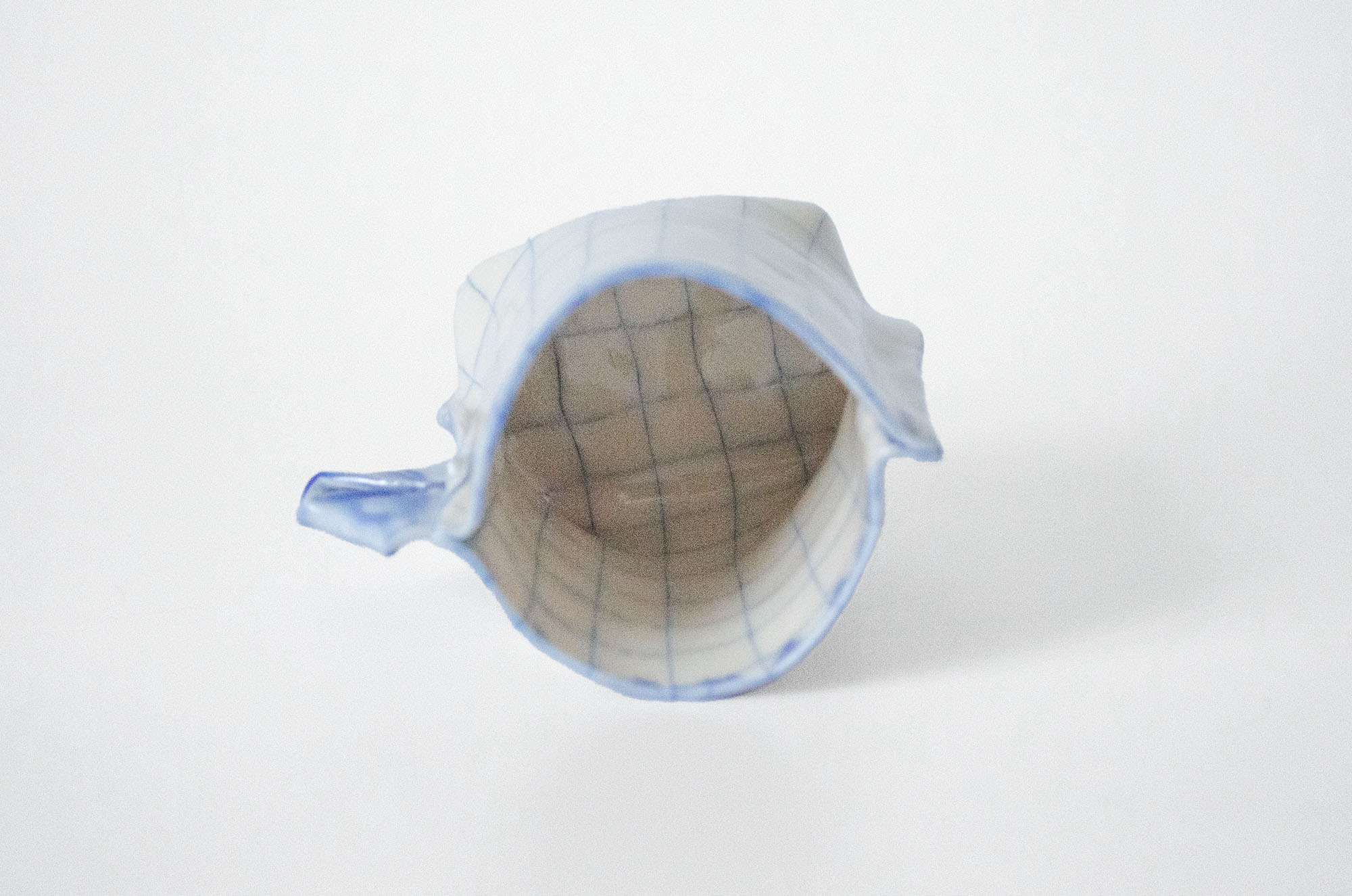 Nerikomi Check Pattern Origami Teacup