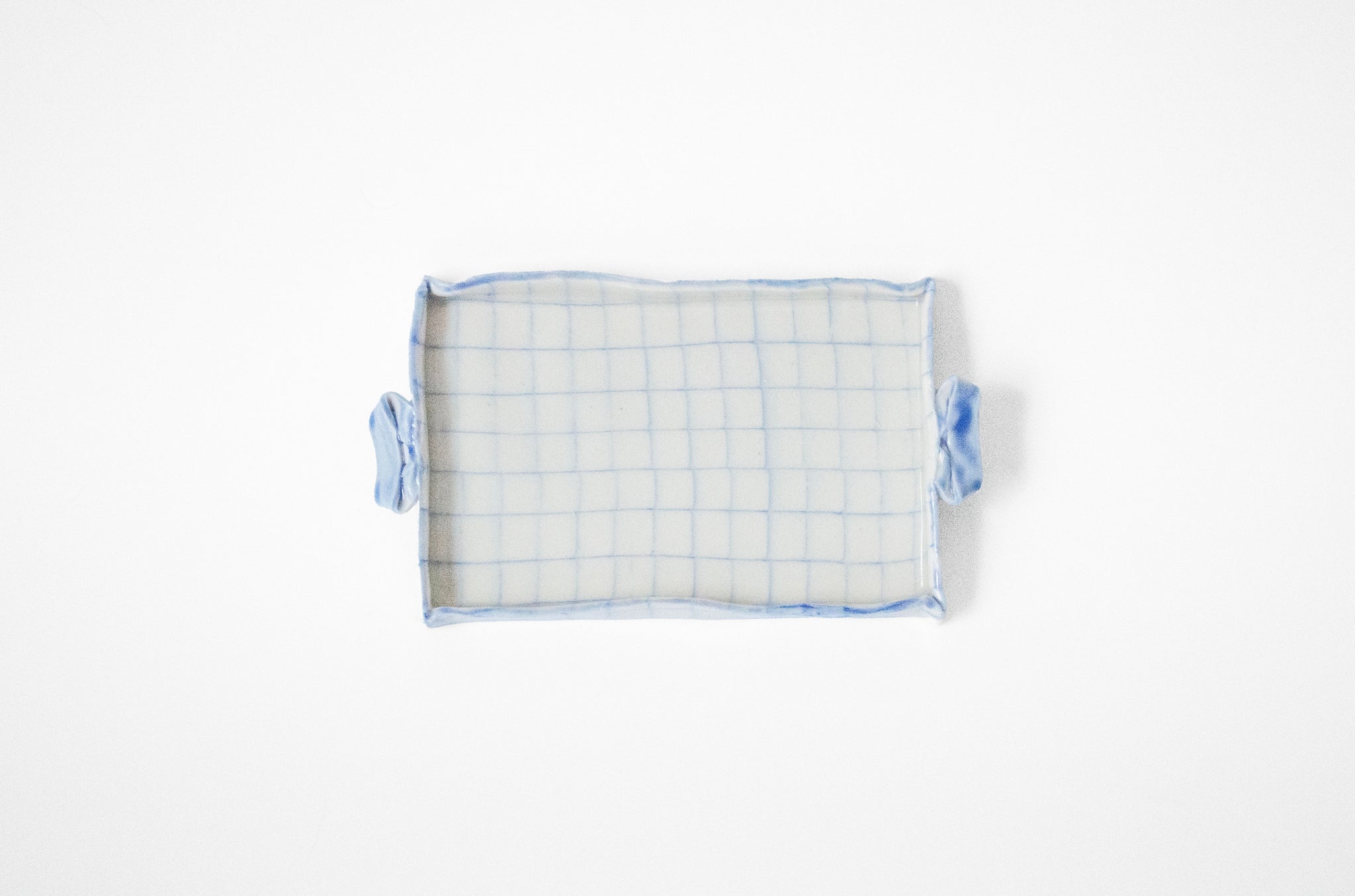Nerikomi Check Pattern Origami Tea Plate