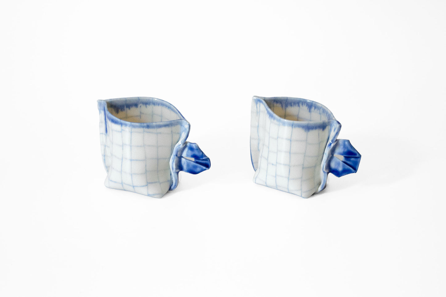 Nerikomi Check Pattern Origami Teacup