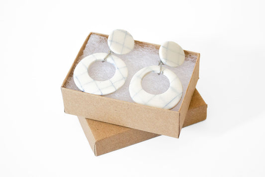 Nerikomi Crescent Hoop Earrings