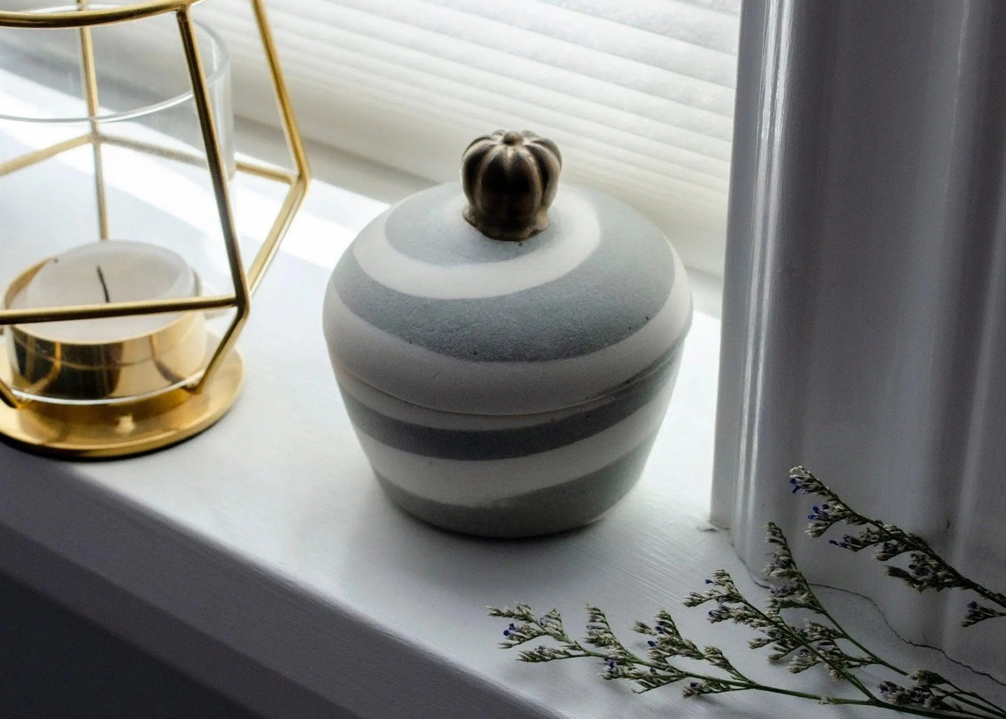 Decorative Lidded Jar - Saori M Stoneware